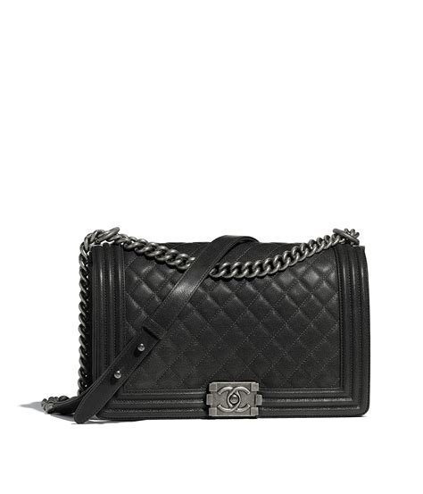 chanel boy chanel handbag calfskin & ruthenium finish metal|jumbo chanel bag price.